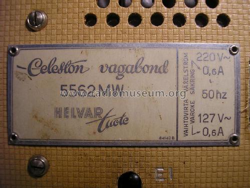 Celeston Vagabond 5562MW; Oy Helvar; Helsinki (ID = 948460) Radio