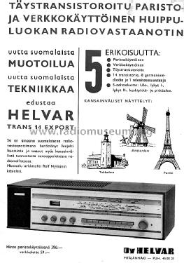 Celeston Trans 14 Export ; Oy Helvar; Helsinki (ID = 1148298) Radio