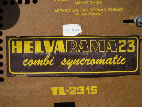 Helvarama 23 Combi Syncromatic TL-2315; Oy Helvar; Helsinki (ID = 1245033) Television