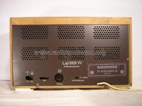 Radiophone 669W; Oy Helvar; Helsinki (ID = 1324039) Radio