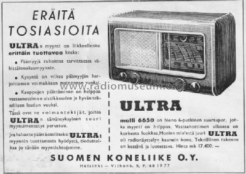 Ultra 6650W; Oy Helvar; Helsinki (ID = 1167276) Radio