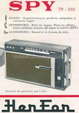 Spy TR-202; Herfor; (ID = 1727140) Radio