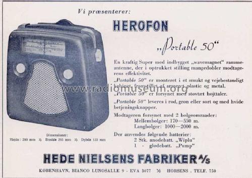 Portable 50 PB50; Herofon Herophon, (ID = 1431411) Radio