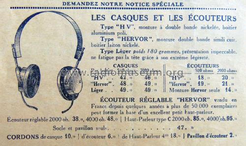 Casques et Écouteurs Type Lêger; Hervor, Herbelot & (ID = 2149465) Speaker-P