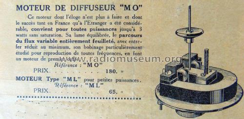 Moteur de Diffuseur Type MO; Hervor, Herbelot & (ID = 2145406) Speaker-P