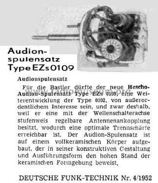 Audionspulensatz EZs0109; Hescho - Keramische (ID = 1041677) mod-past25