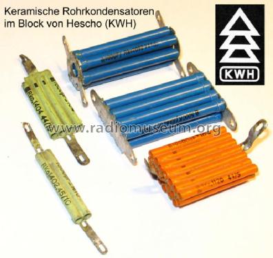 Keramischer Rohrkondensator ; Hescho - Keramische (ID = 447671) Radio part