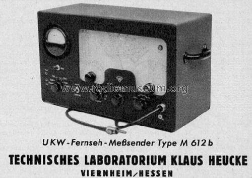 UKW Fernseh Meßsender M612b; Heucke, W., Techn. (ID = 402906) Equipment