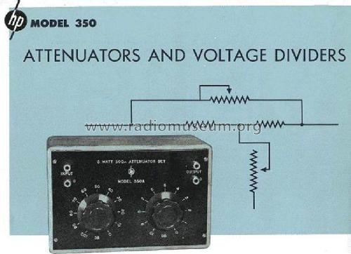 Attenuators and Voltage Divider 350; Hewlett-Packard, HP; (ID = 1803123) Equipment