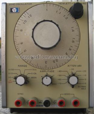Oscillator 204D; Hewlett-Packard, HP; (ID = 1512247) Equipment