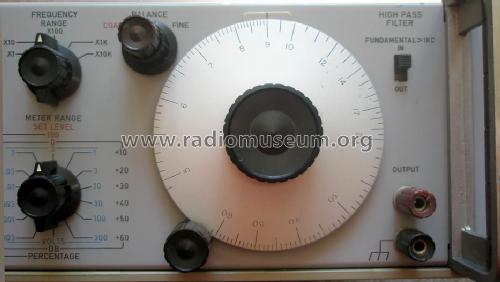 Distortion Analyzer 334A; Hewlett-Packard, HP; (ID = 742066) Equipment