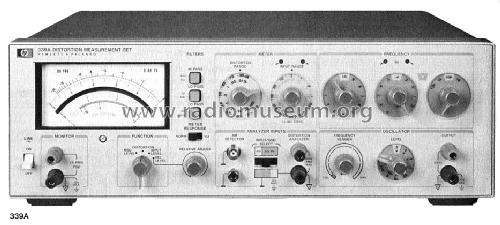 Distortion Measurement Set 339A; Hewlett-Packard, HP; (ID = 1645043) Equipment