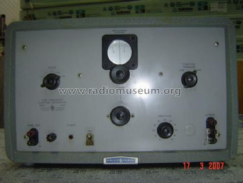 Low Frequency Generator 202A; Hewlett-Packard, HP; (ID = 309736) Ausrüstung