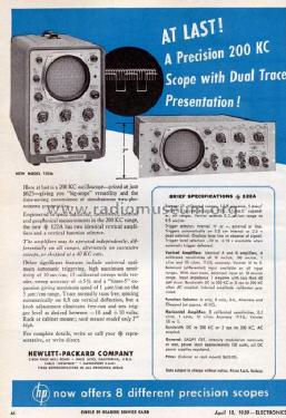 Oscilloscope 122A/AR; Hewlett-Packard, HP; (ID = 435164) Equipment