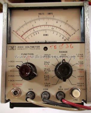 Vacuum Tube Voltmeter 410C; Hewlett-Packard, HP; (ID = 1395959) Equipment