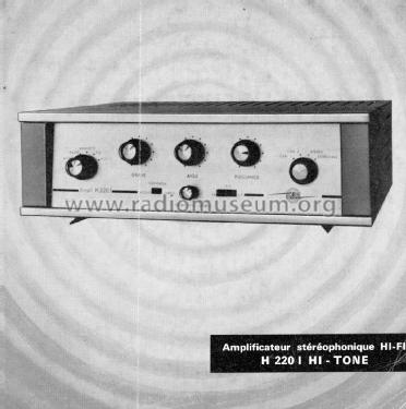 Amplificateur stéréophonique H 220-I; Hi-Tone; Montmorency (ID = 2751706) Ampl/Mixer