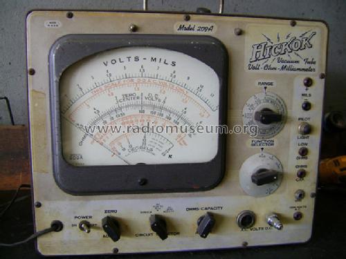 209-A Volt-Ohm Capacity Milliammeter; Hickok Electrical (ID = 1418208) Ausrüstung