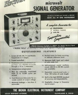 292X Microvolt Signal Generator; Hickok Electrical (ID = 1272397) Ausrüstung