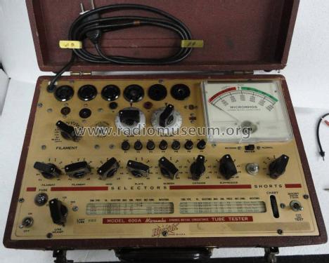 Tube Tester 600A Ch= 782W, 830W; Hickok Electrical (ID = 1022425) Ausrüstung