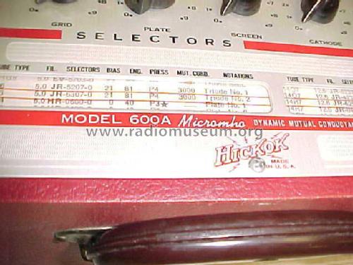 Tube Tester 600A Ch= 782W, 830W; Hickok Electrical (ID = 273562) Ausrüstung