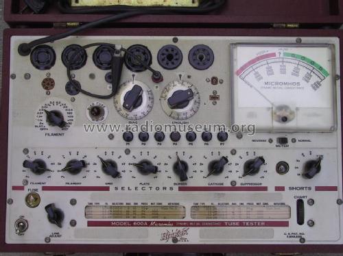 Tube Tester 600A Ch= 782W, 830W; Hickok Electrical (ID = 378408) Ausrüstung