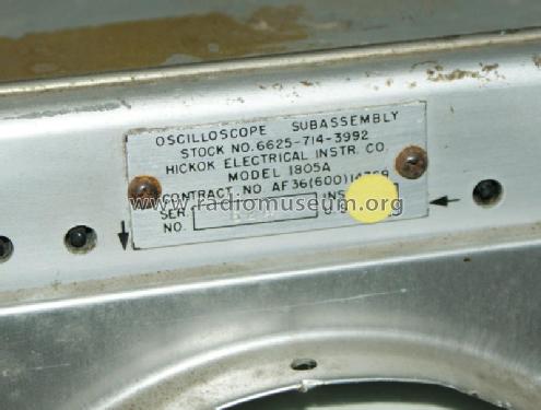 Breitband-Oszillograph 1805-A; Hickok Electrical (ID = 959439) Ausrüstung
