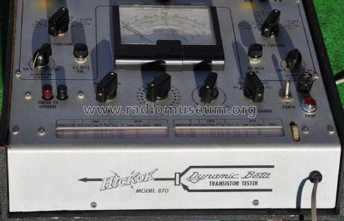 Dynamic Beta Transistor Tester 870; Hickok Electrical (ID = 1786961) Equipment