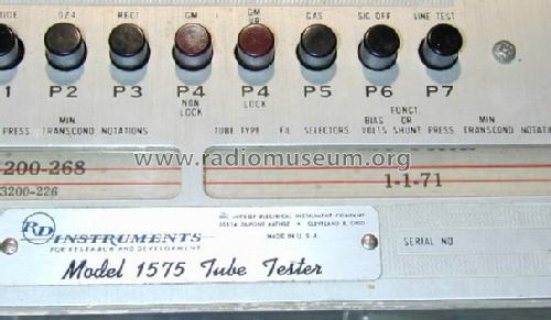 Tube Tester 1575; Hickok Electrical (ID = 661169) Equipment