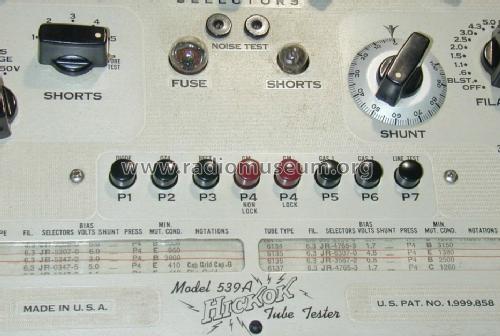 Tube Tester 539A; Hickok Electrical (ID = 1400327) Equipment