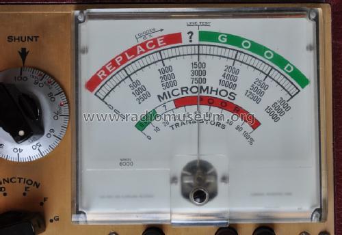 Hickok 6000a Tube Chart