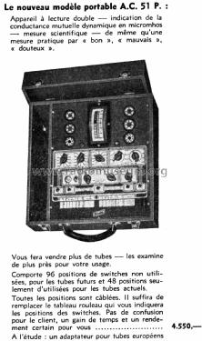 AC-51P Tube Tester; Hickok Electrical (ID = 3146218) Equipment