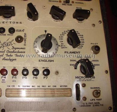 Dynamic Mutual Conductance Professional Tube Tester and Analyzer 538A; Hickok Electrical (ID = 2002689) Equipment