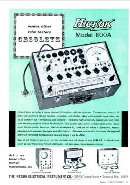 Micromho Tube-Transistor Tester 800A; Hickok Electrical (ID = 2399445) Equipment