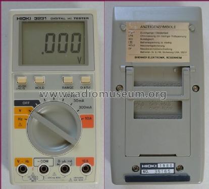 Digital Multimeter 3231; Hioki E.E. (ID = 1633976) Equipment