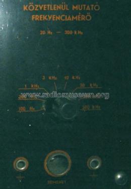 Közvetlen mutató frekvenciamérő / Frequency Meter HFK 12-58; Hiradástechnika (ID = 1594029) Equipment