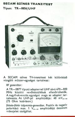 Secam színes Tranzitest - Secam Color Transitest TR-0856/ UHF; Hiradástechnika (ID = 2708584) Equipment