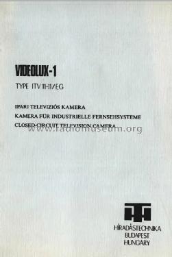 Videolux-1, Closed-Circuit Television Camera ITV11-11/ F, G; Hiradástechnika (ID = 1833610) TV-studio
