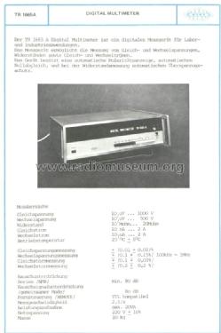 Digital Multimeter TR-1665A; Hiradástechnikai (ID = 797856) Equipment