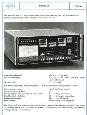 Noisomat TR-2265; Hiradástechnikai (ID = 797707) Equipment