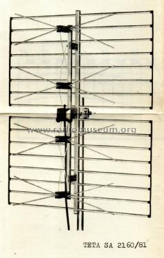 Síkreflektoros Televiziós tetőantenna / TV Roofantenna with Flat Reflector - IV-V. sáv/Band TETA SA2160/81; Hiradótechnikai (ID = 2718370) Antenny