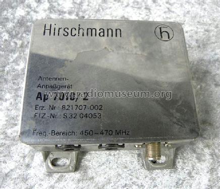 Antennen-Anpaßgerät Ap 7010/2; Hirschmann GmbH & Co (ID = 1274002) Adapter