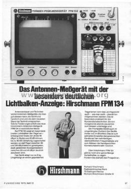 Antennen-Meßgerät FPM134; Hirschmann GmbH & Co (ID = 1220609) Equipment