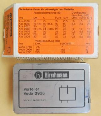 Vedo - Dreifach-Verteiler 0936; Hirschmann GmbH & Co (ID = 1660954) Altri tipi