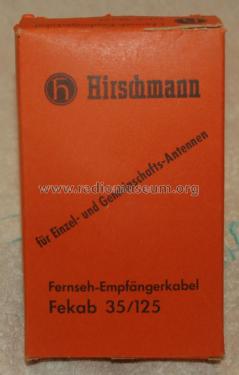 Fernseh-Empfängerkabel Fekab 35/125 - Bestell-Nr. 910 170-001; Hirschmann GmbH & Co (ID = 1813432) Misc