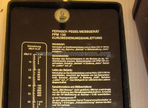 Fernseh Pegelmeßgerät FPM 135; Hirschmann GmbH & Co (ID = 1721242) Ausrüstung