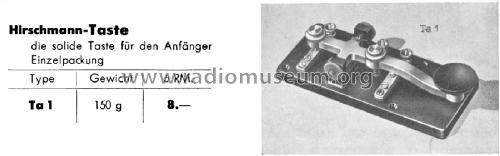 Morsetaste ; Hirschmann GmbH & Co (ID = 2520635) Morse+TTY