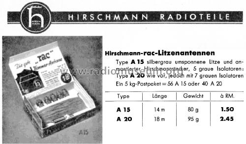 Zimmerantenne rac A15 / rac A20; Hirschmann GmbH & Co (ID = 2521021) Antenna