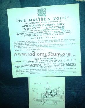 490; HMV Brand, His (ID = 1540692) Radio