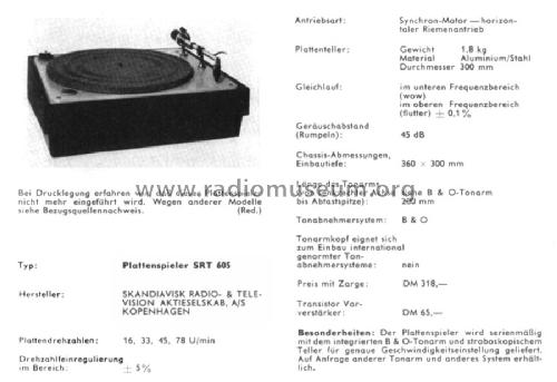 Chassis 605; His Master's Voice - (ID = 2677476) R-Player