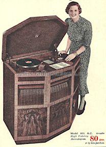 All-World Autoradiogram 801 AC; HMV Brand, His (ID = 1231553) Radio
